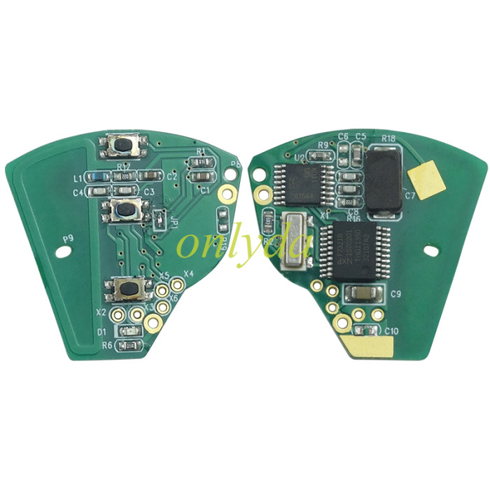 For Porsche remote key with 434mhz 48chip ,you can choose, 1 button, 2 button or 3 button
