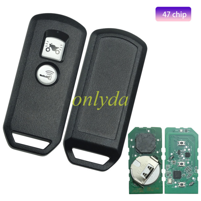 For KYDZ Brand Honda motor 2 button  smart remote for   K77   SH VN  FSK 433MHZ 47 chip