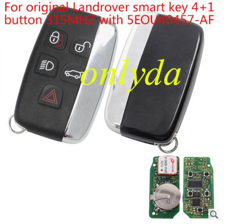 For  OEM Landrover  smart key 4+1 button 434MHZ  with 5EOU40457-AF