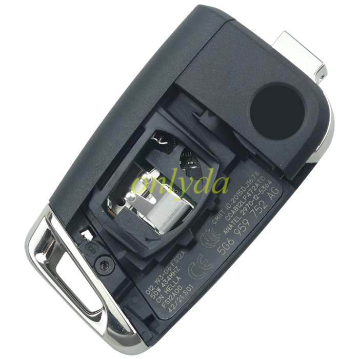 For OEM  VW 3 button remote key with 434mhz 5G6959353AG