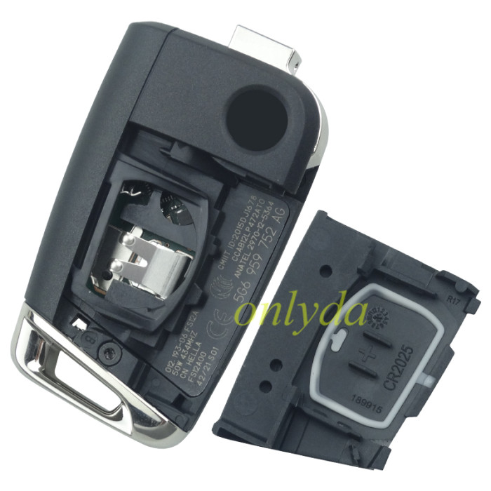 For OEM  VW 3 button remote key with 434mhz 5G6959353AG