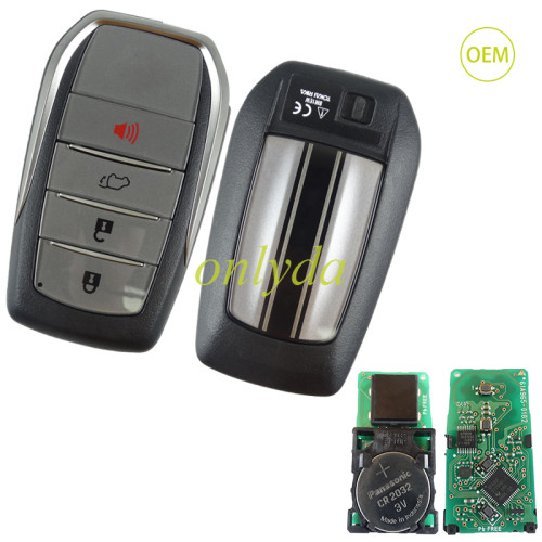 For Toyota tuner OEM 3+1 button remote key with 434mhz with Toyota H chip
