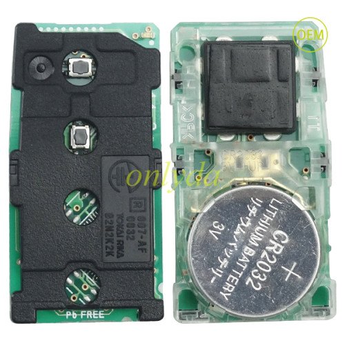 For Toyota Hilux OEM 2 button remote key with  Toyota H chip 315mhz FCCID:61A965-0182  chip No.RF430F, small chiph7900N Crystal is 13.080