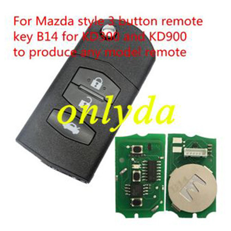 Keydiy B14-3 Mazda style 3 button remote key