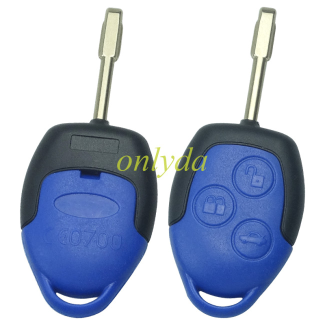 Ford 3 button remote key shell with blade