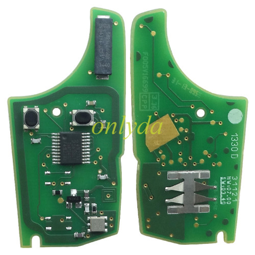 OEM Vauxhall 2 button remote key with 434mhz with 46 chip  GM(HITAG2 ) PCF7941E / PCF7937E NCF295XETT , original PCB+aftermarket key shell