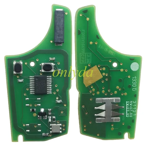 OEM Vauxhall 2 button remote key with 434mhz with 46 chip  GM(HITAG2 ) PCF7941E / PCF7937E NCF295XETT , original PCB+aftermarket key shell