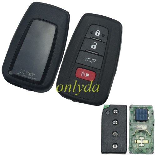 UT Smart for Toyota COROLLA  3+1 button remote key with 434mhz with FSK with AES 4A chip