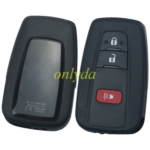 UK Smart for Toyota COROLLA 2+1 button remote key with 434mhz with FSK with AES 4A chip
