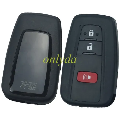 UK Smart for Toyota COROLLA 2+1 button remote key with 434mhz with FSK with AES 4A chip