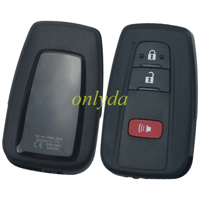 UK Smart for Toyota COROLLA 2+1 button remote key with 434mhz with FSK with AES 4A chip