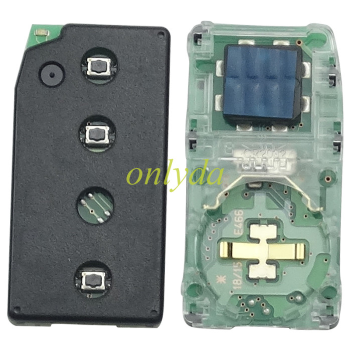 UK Smart for Toyota COROLLA 2+1 button remote key with 434mhz with FSK with AES 4A chip
