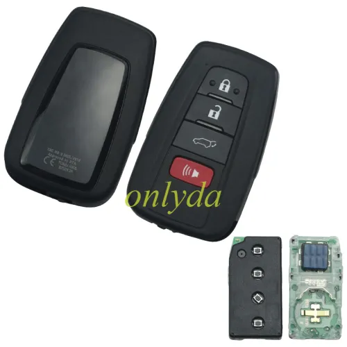 UA Smart for Toyota COROLLA  3+1 button remote key with 434mhz with FSK with AES 4A chip