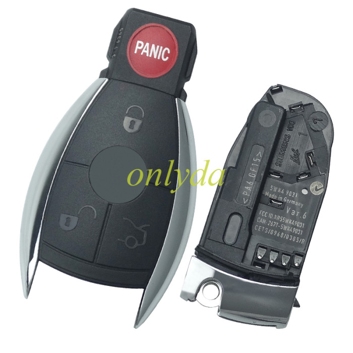 For OEM Benz 3+1button remote key with 315mhz FCCID:KR55WK49031  CAN:267T-5WK49031   CETS/0968/0305/R