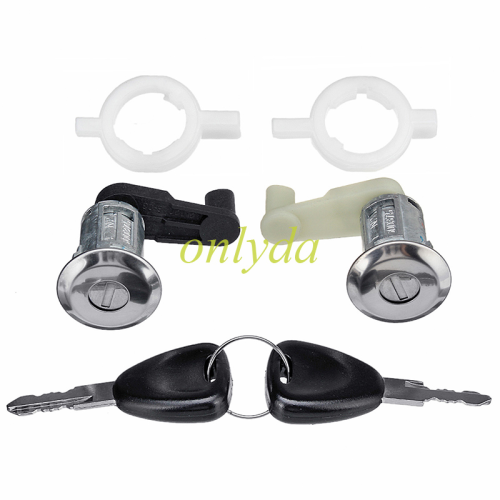 Left+Right Car Door Lock Barrel Cylinder with 2 Key for Renault Megane Scenic Clio Master