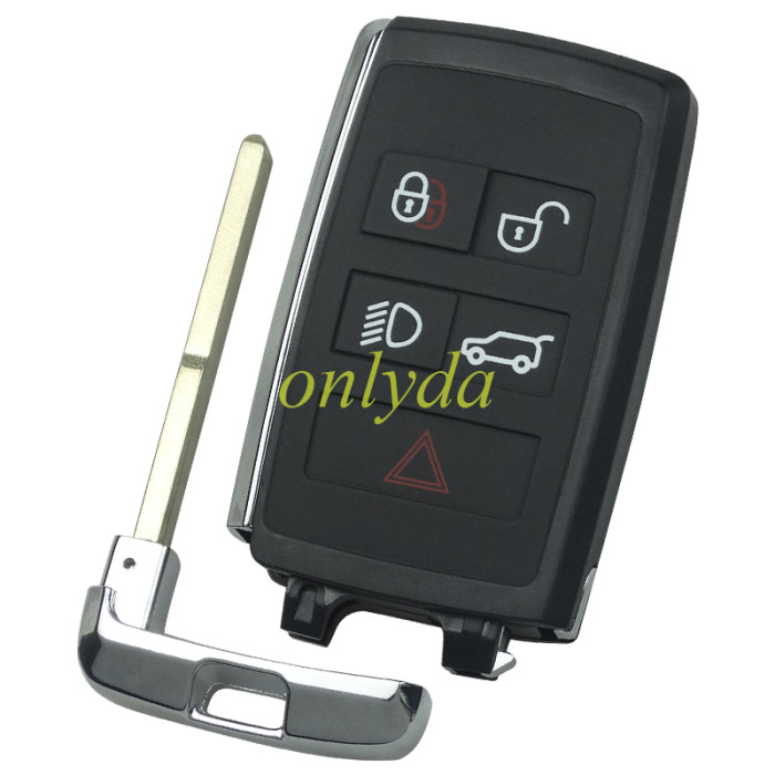 For KYDZ Brand Landrover  smart freelander  4+1 button remote with 315MHZ/434MHZ with  HITAG-PRO(ID49) chip aftermarket 2017-2020 years                           JLR:JK52-15K601-BG(JK52-15K601-XX)  LERA:5AVC13F0
