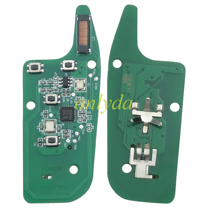 Ford 3+1 button remote key with 49 chip-902MHZ with HU101 blade FCCID:N5F-A08TDA made in China