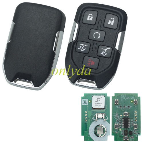 For Chevrolet 5+1 button remote key with 315mhz/434mhz GMC Yukon 2015-2018  GMC Sierra 2015-2016       FCC ID: HYQ1AA