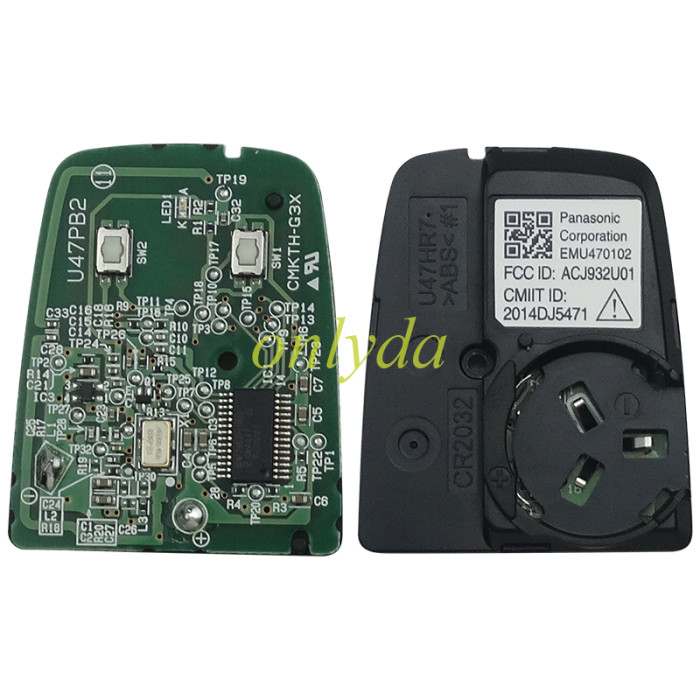 For  ISUZU OEM 2 button remote key with 434mhz(the remote has the 49chip, the blade has the 7936chip)