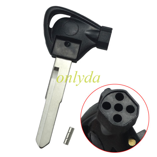 For yamaha motorcycle transponder key blank,with unremovable printed badge