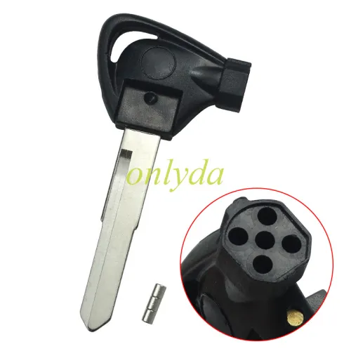 For yamaha motorcycle transponder key blank,with unremovable printed badge