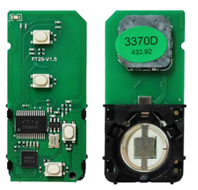 4 Button keyless 312-314mhz/315mhz/433-434mhz 3370D Toyota 4D Smart key PCB