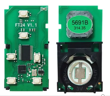 6 Button keyless 312-314mhz/315mhz/433-434mhz/Keyless Entry FT24-5691B Smart Remote Pcb Board Suitable for Toyota Sienna 2011-2019.
