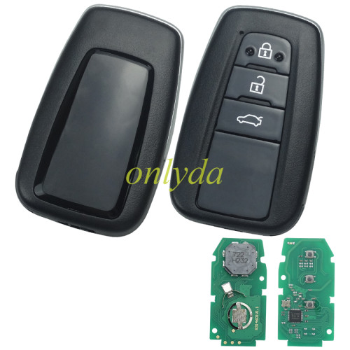 2019-2021 Toyota Corolla Remote 3 Button smart key  PN:8990H-02050 4A chip  231451-2000 B2U2K2R 433MHz