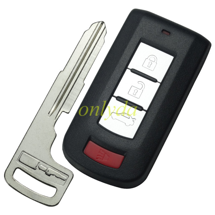 Mitsubishi 3+1 button Keyless smart remote key  433.92MHz FSK NCF2951X / HITAG 3 / 47 CHIP FCC ID: GHR-M004  Board No: GHR-M003