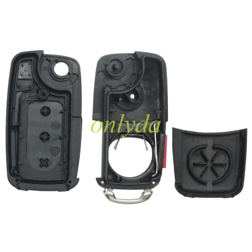 For  VW Touareg 3+1 button remote key blank with badge