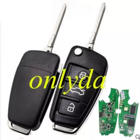 For Audi A6L Q7 remote key 8E chip  FSK 4FO837220M