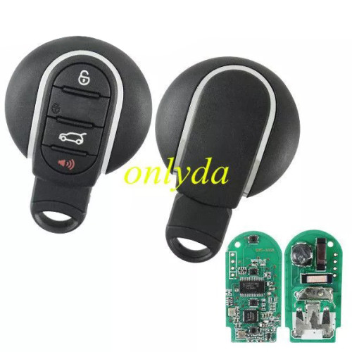 For BMW mini cooper 4 button keyless Mini remote key with 434mhz with PCF7953P Chip aftermarket PCB and genuine cover