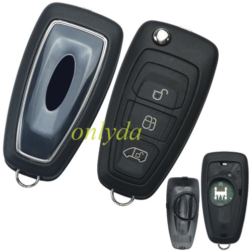 For original Ford 3 button remote key with 433.92MHZ FSK model  with electronic 4D63 chip BK2T15K601-AA/AB/AC  A2C53435329