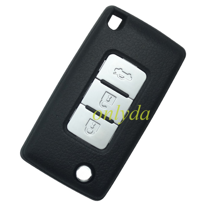 For Mitsubishi 3 button remote key blank, with badge