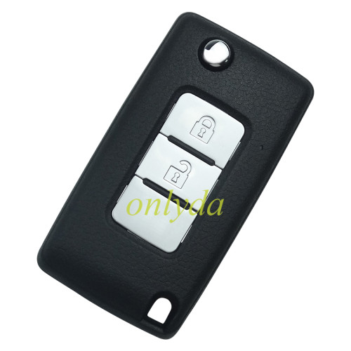 For Mitsubishi 2 button remote key blank, with badge