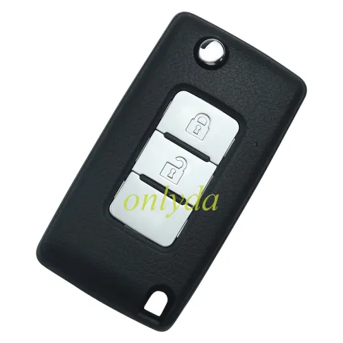 For Mitsubishi 2 button remote key blank, with badge