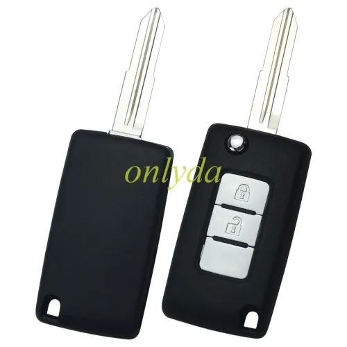 For Mitsubishi 2 button remote key blank, with badge