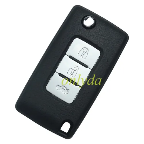 For Mitsubishi 3 button remote key blank, with badge