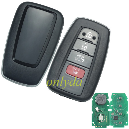 2019-2021 Toyota Corolla Remote 3+1 Button smart key  PN:8990H-02030 4A chip  231451-2000 FCCID:  HYQ14FBN   315MHz