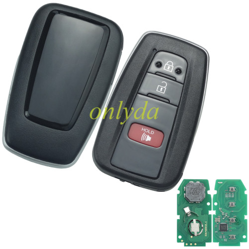 2019-2021 Toyota Corolla Remote 2+1 Button smart key  PN:8990H-02050 4A chip  231451-2000 B2U2K2R 433MHz