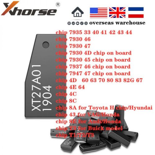 free shipping and no tax to europe 10pcs/lot Xhorse VVDI Super Chip XT27A Transponder