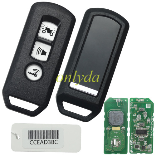 For Honda motor 3 button  smart remote K77 / K96 / K29  433MHZ with 47chip high quality