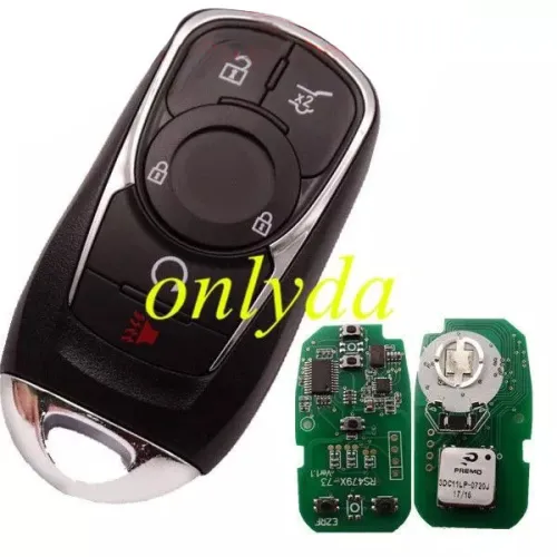 For Buick Keyless Smart 4+1 button remote key with PCF7952E chip- 314.9mhz ASK model