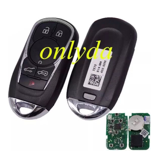 For OEM Buick 5 button remote key  with 434mhz                   E3125A-B 90927272          RF43F 5144AQ1-1 62K  APHH G4 chip