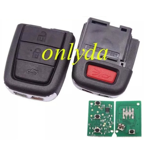 For Chevrolet black 3+1 button remote key with 434mhz