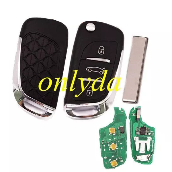 For Citroen DS 3 button remote key with 434mhz FSK model with PCF7941 chip HELLA 5FA010 354-10 9805939580 00 CMIID2014DJ0339 Original PCB+ aftermarket shell