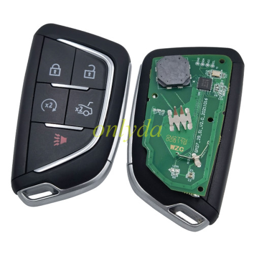 For Cadillac 4+1 button remote key with 49chip with 434mhz ,Suitable 20 ct4 ct5 xt4 models