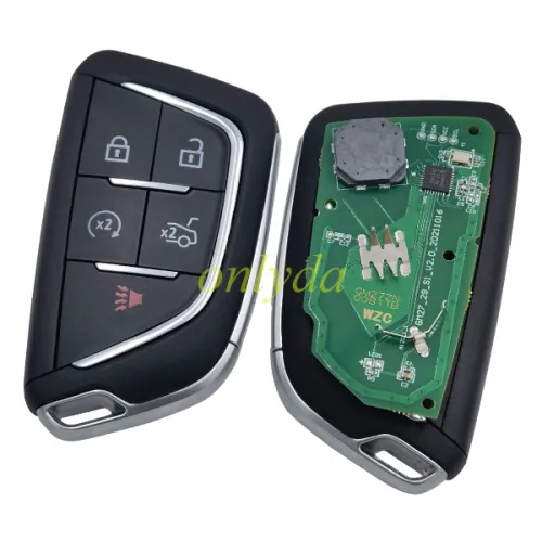 For Cadillac 4+1 button remote key with 49chip with 434mhz ,Suitable 20 ct4 ct5 xt4 models