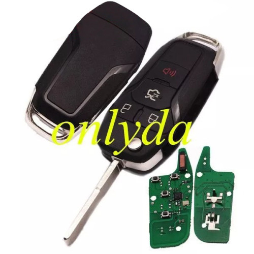 Ford 3+1 button remote  key  with 49chip-315mhz  with HU101 blade FCCID:N5F-A08TAA  made in KYDZ