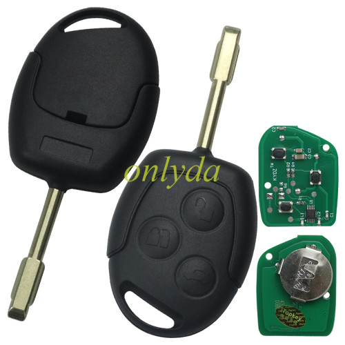 For FORD Mondeo 4D Remote key 4D60 Glass chip 3 Button with 315mhz and 434mhz（please choose the frequency)）